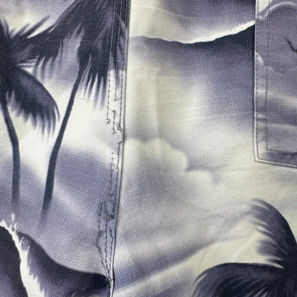 Quiksilver‎ Mens Large Purple Tropical Palm Tree Sunset Board Shorts Swim Trunks